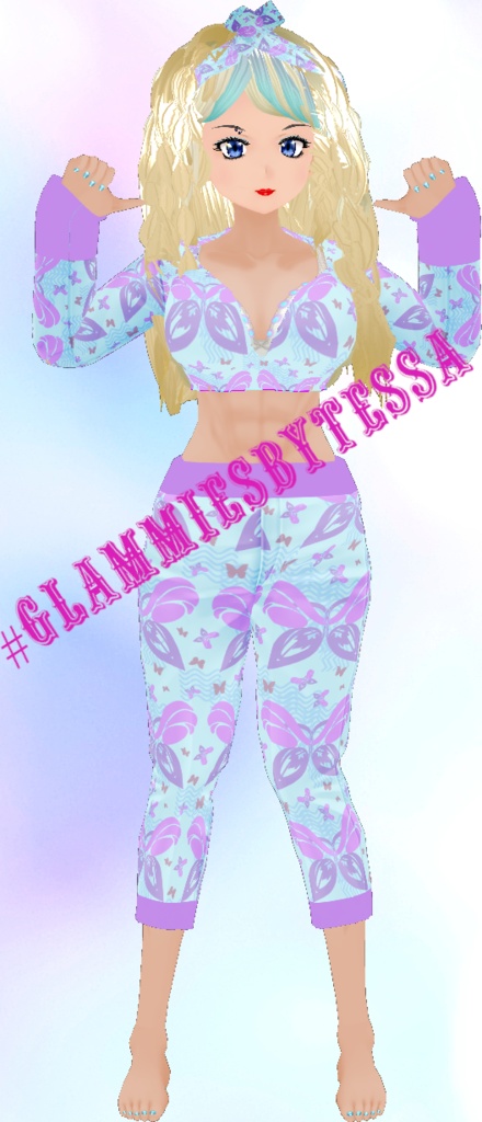 Glammies By Tessa - Purple Butterflies VROID textures