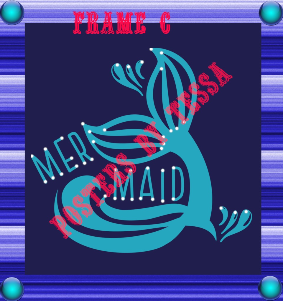 MERMAID POSTER designs for Unity/VRChat World/VTuber background