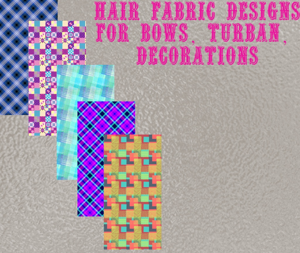 Decorative Hair Materials VROID textures
