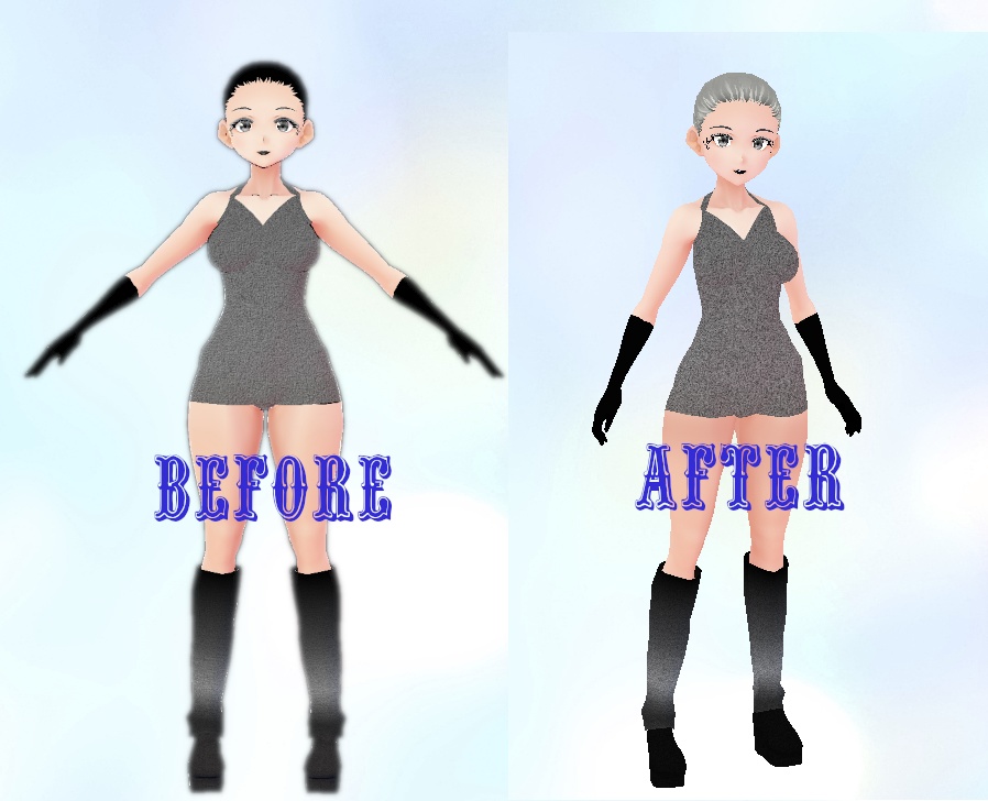 *IMPROVED* Dark Dancer 8 piece set VROID textures