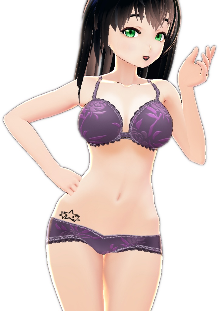 3 piece Style #1 STAR TATTOO multiple colors VROID BODY TEXTURE