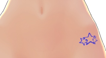 3 piece Style #1 STAR TATTOO multiple colors VROID BODY TEXTURE