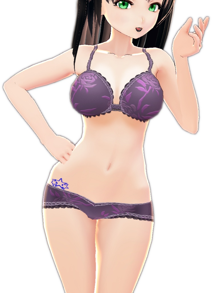 3 piece Style #1 STAR TATTOO multiple colors VROID BODY TEXTURE