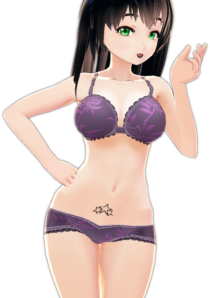 3 piece Style #1 STAR TATTOO multiple colors VROID BODY TEXTURE