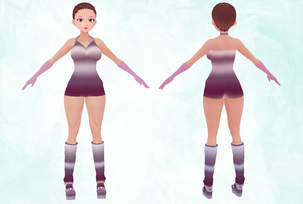 Pink Dancer 7 piece set VROID textures