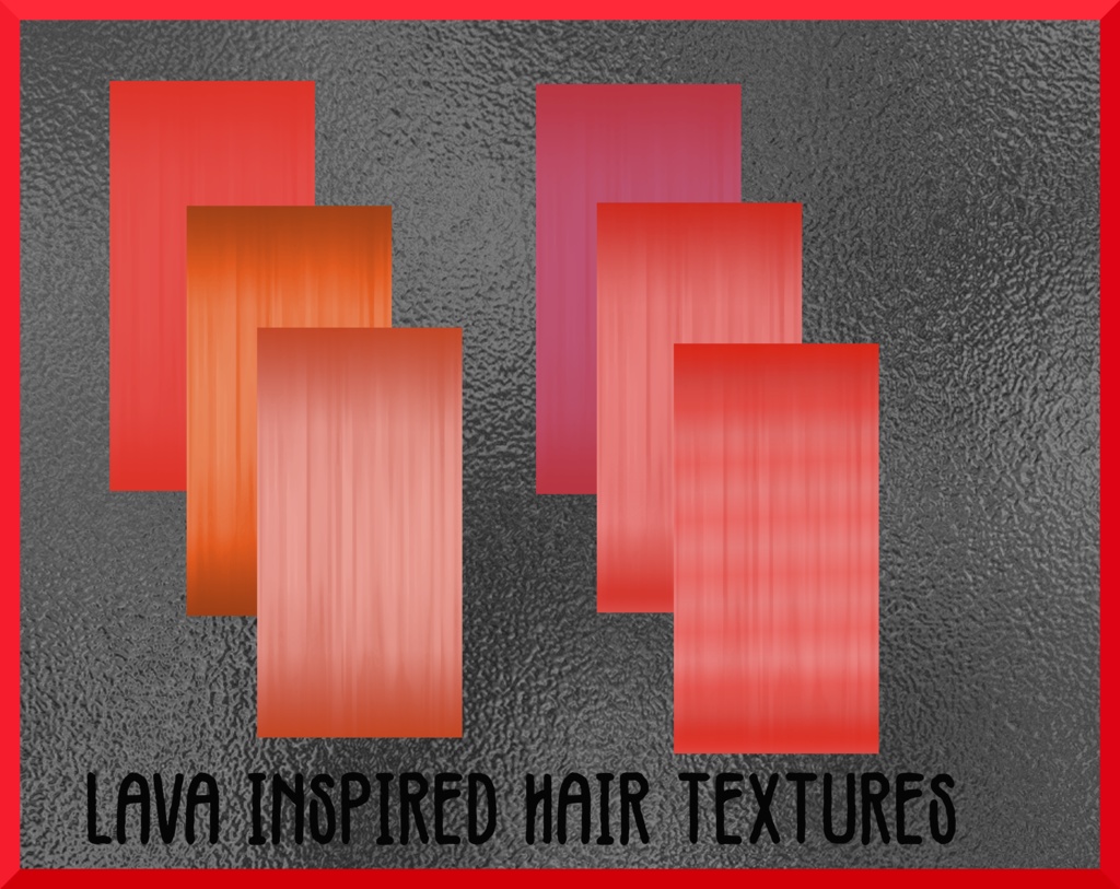 Lava/Volcano Inspired Hair Palette VROID textures