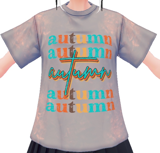 AUTUMN multi-word 3 piece VROID TEXTURES