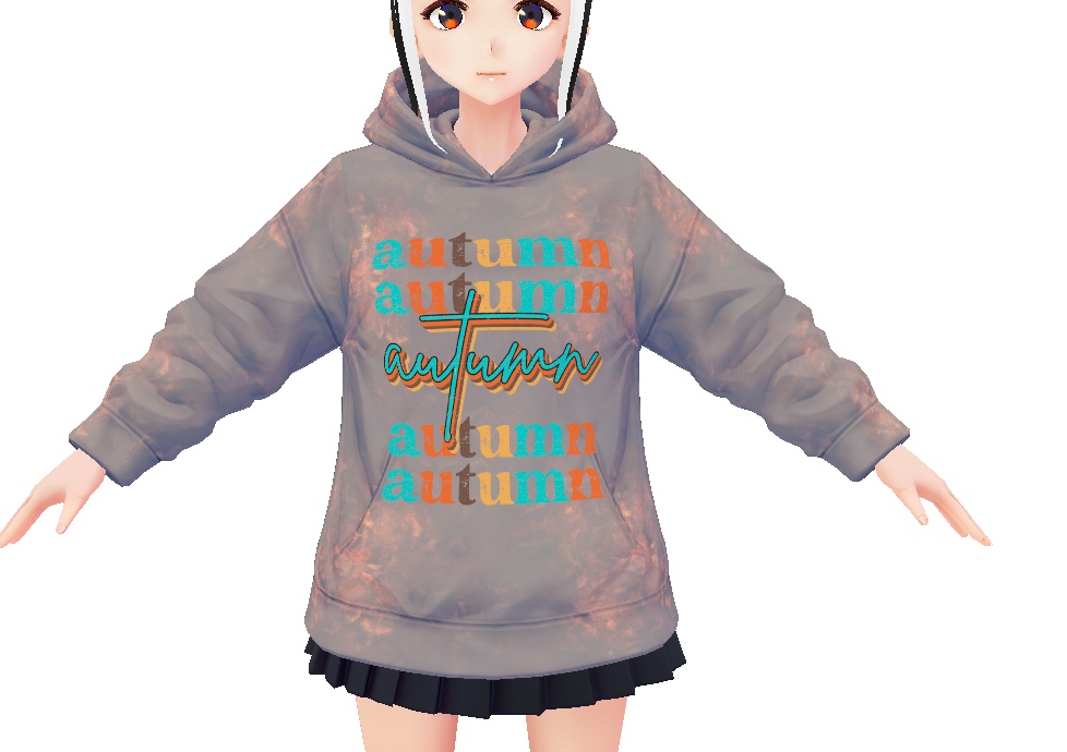 AUTUMN multi-word 3 piece VROID TEXTURES