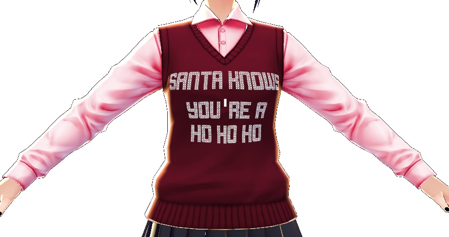 SANTA KNOWS Christmas/Ugly Sweater VROID TEXTURE