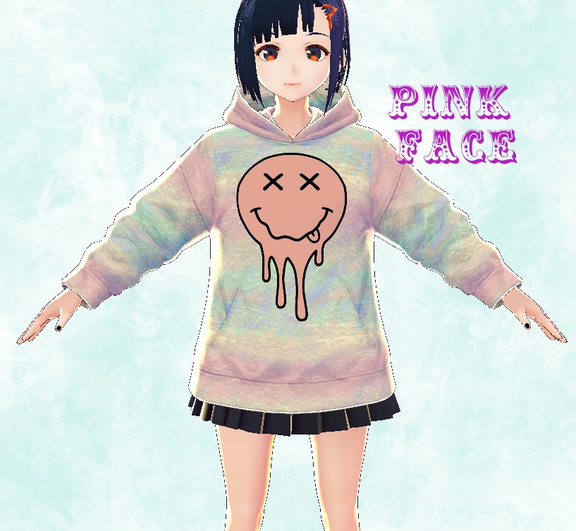 Melting Smiley Hoodies VROID TEXTURES