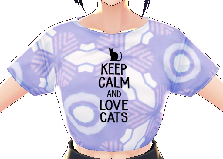 Keep Calm and Love Cats 3 piece VROID textures