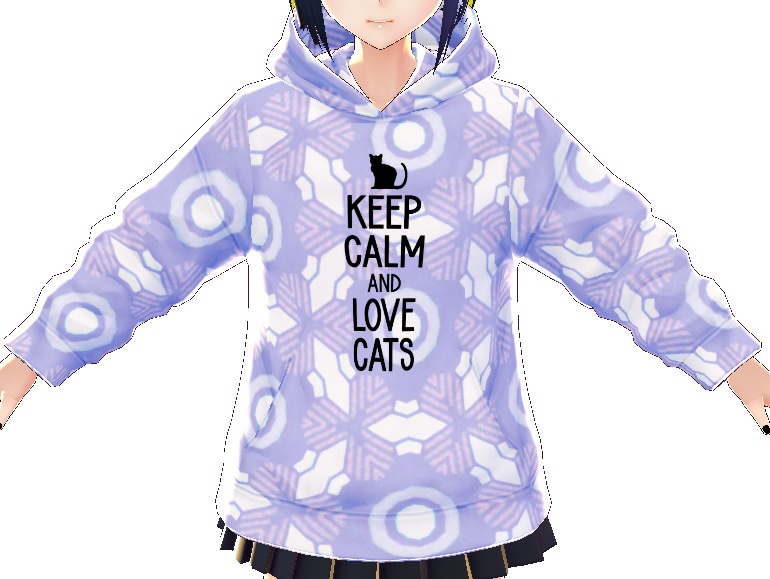 Keep Calm and Love Cats 3 piece VROID textures