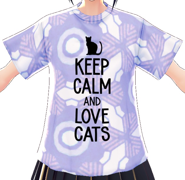 Keep Calm and Love Cats 3 piece VROID textures