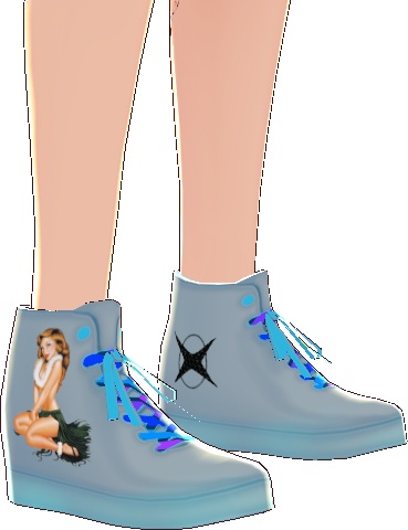 Aloha HIGH CUT SNEAKERS 2 pair VROID textures