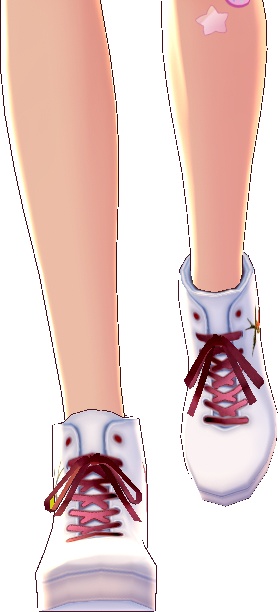 Tattoo Bird HIGH CUT SNEAKERS 2 pair VROID textures