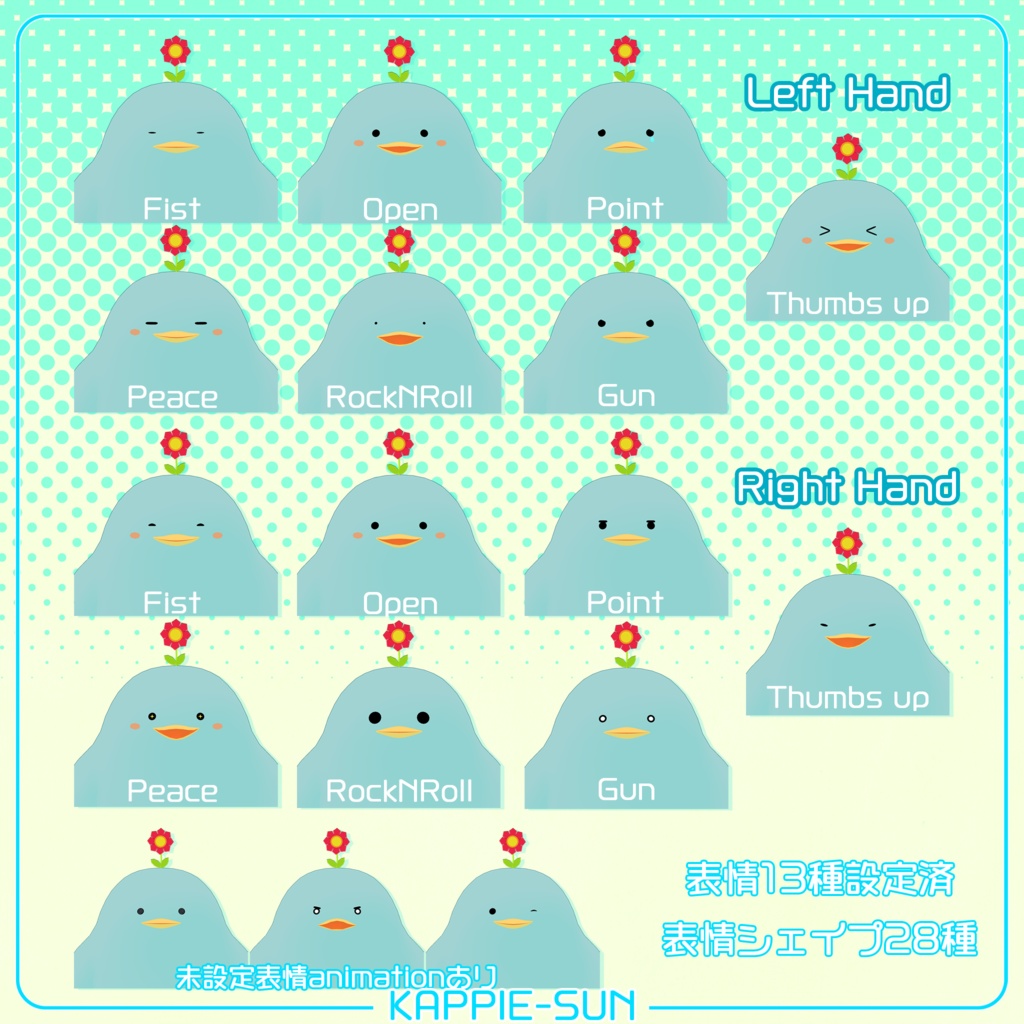 オリジナル3Dモデル「かっぴぃさん」