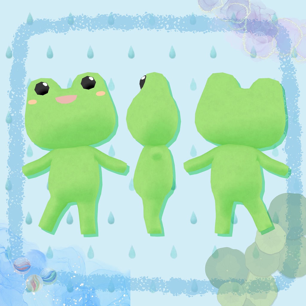 オリジナル3Dモデル「けろよし」