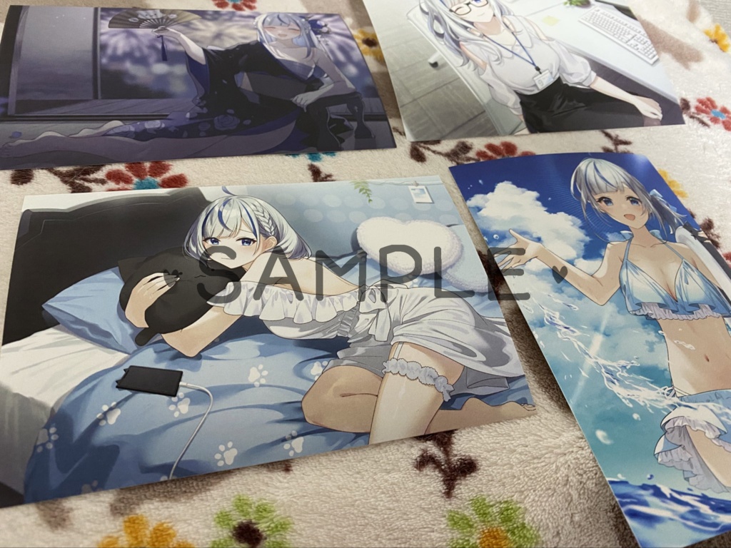 【2023】青井水ポストカード4枚+おまけ1枚(サイン入り)