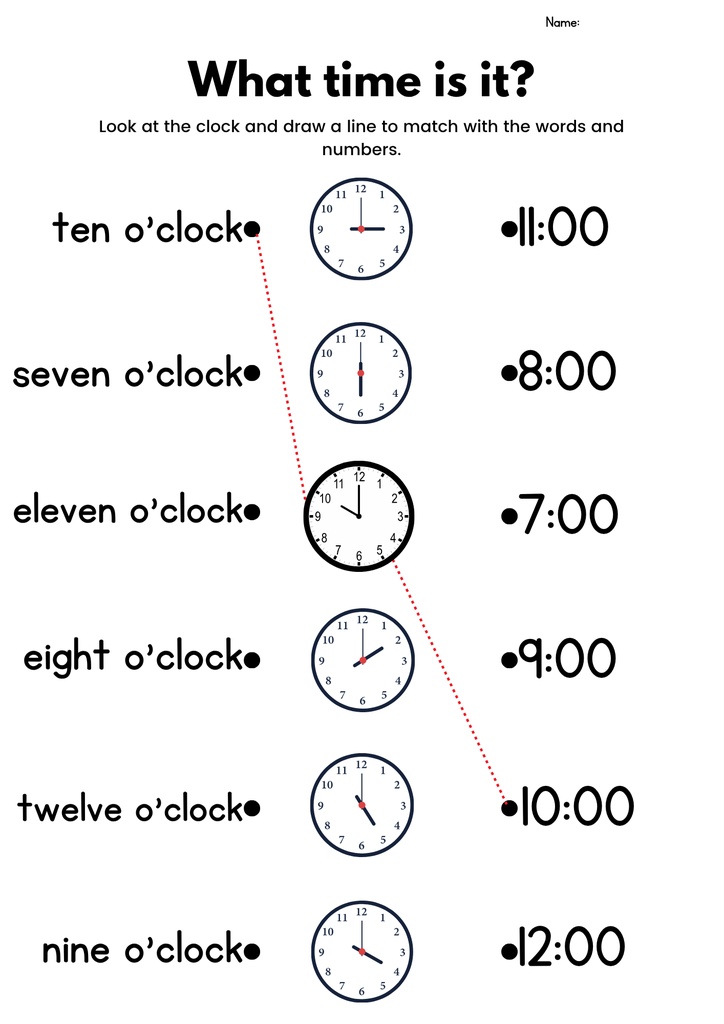 アナログとデジタルの時間を英語で練習できるワークブック