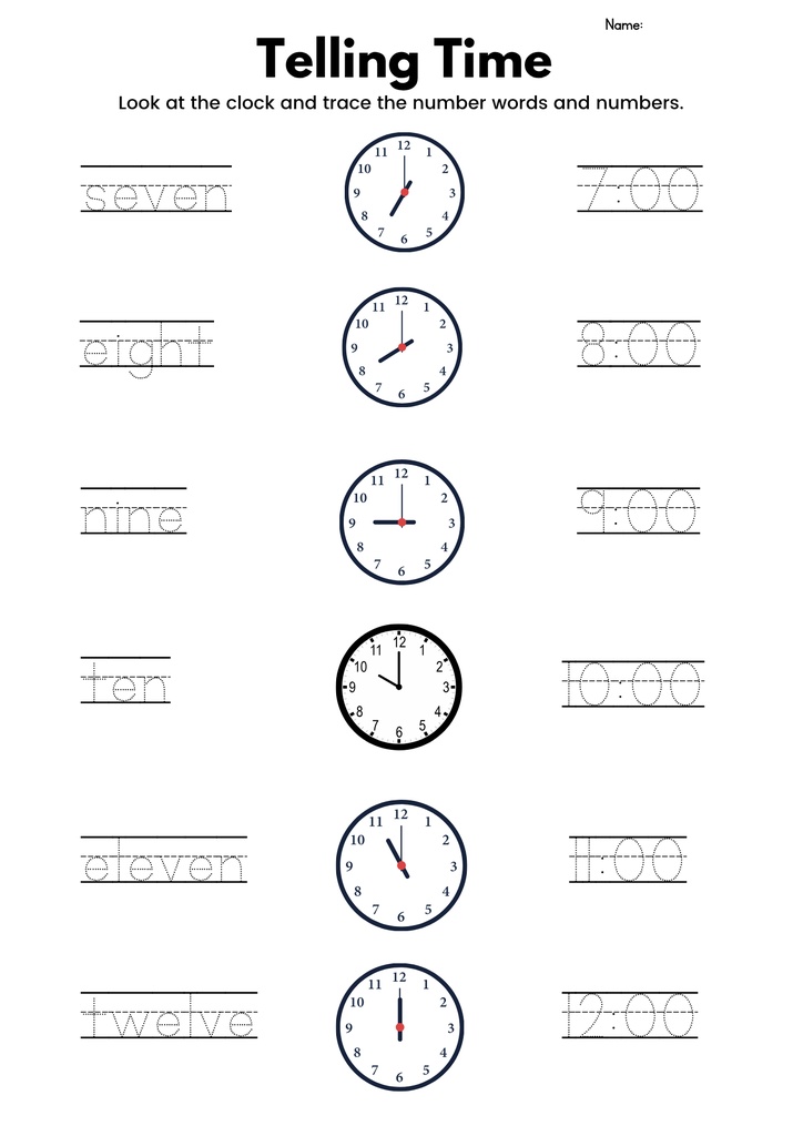 アナログとデジタルの時間を英語で練習できるワークブック