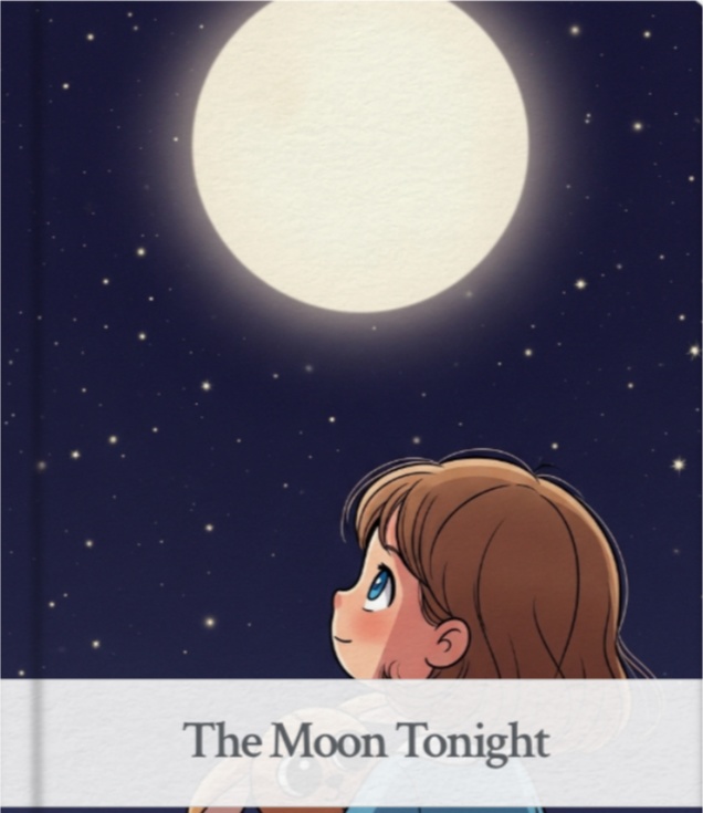 お月見の英語プリント&パーソナライズ絵本セット The Moon Tonight Storybook & Printables