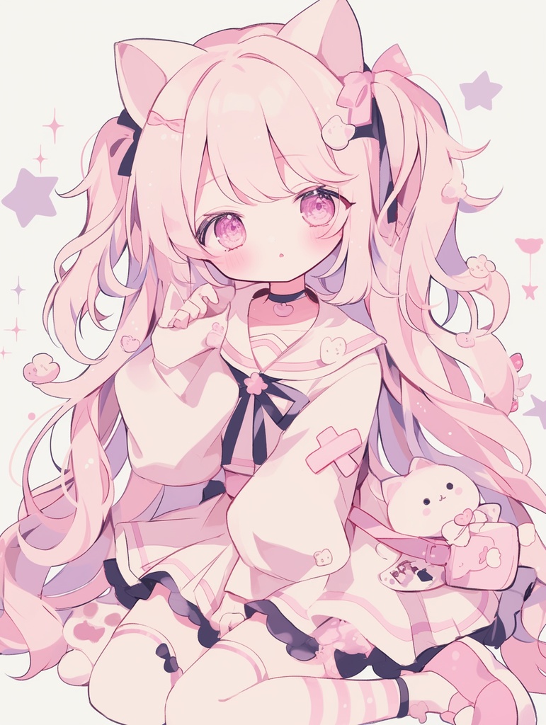 立ち絵素材_アイコン_女の子_ミニキャラ