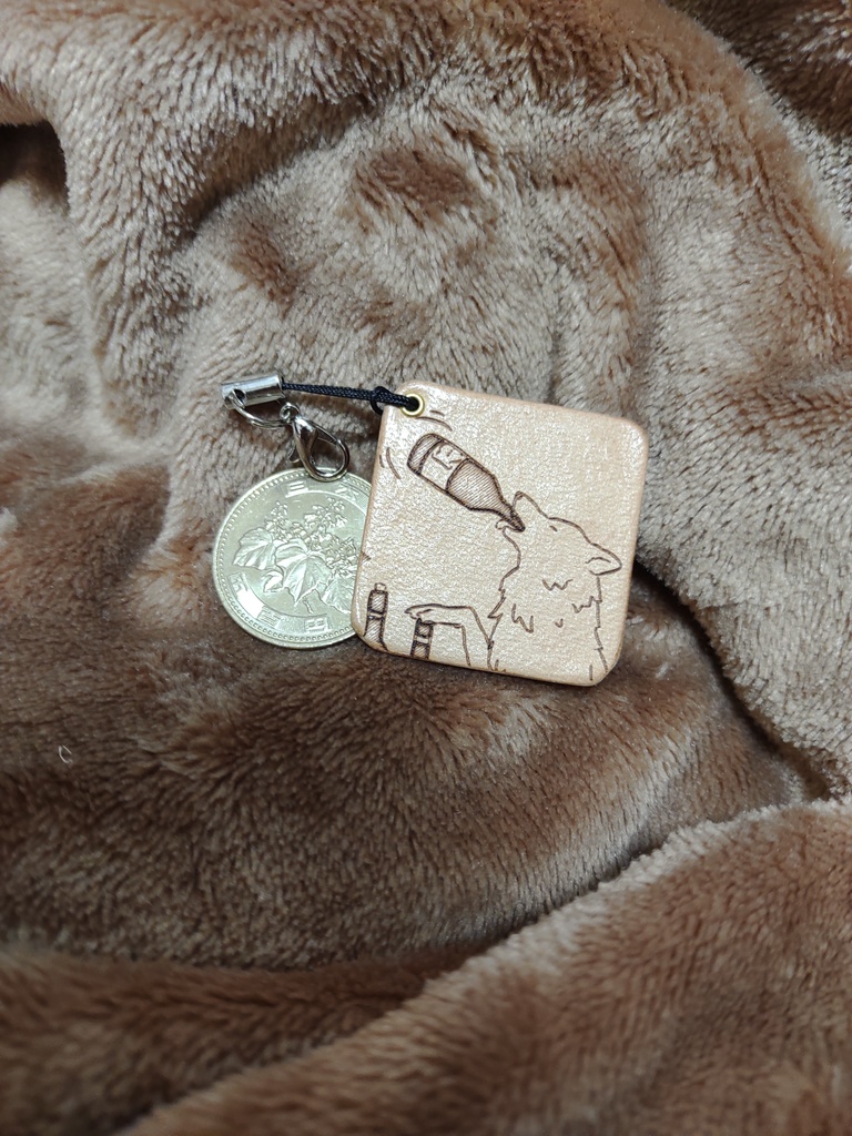 狼と酒 レザーストラップ