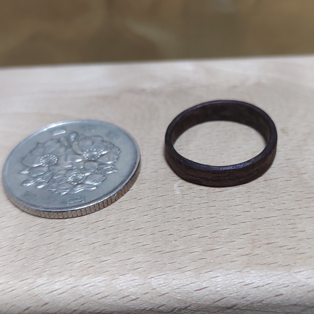 ウォールナットリング (日本 約9号 / US size:~5.5) 指輪