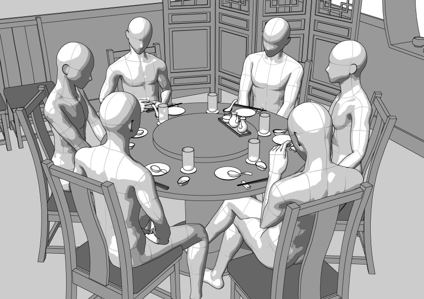 中華料理店 個室【3D】