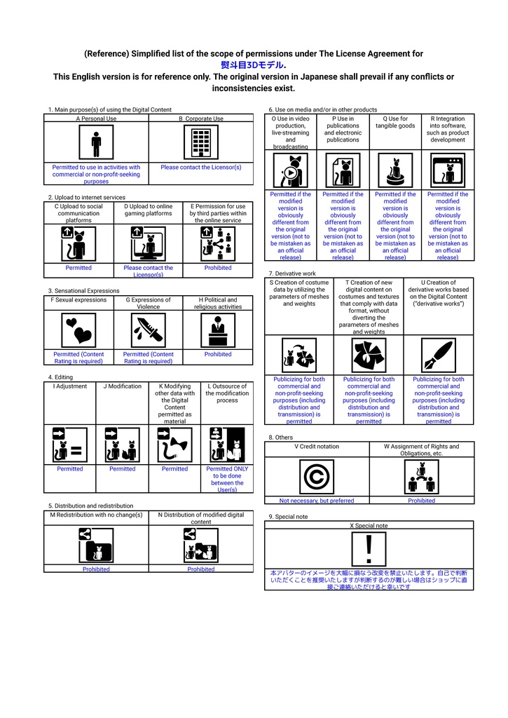 【VRC向け】熨斗目(のしめ)【オリジナル】