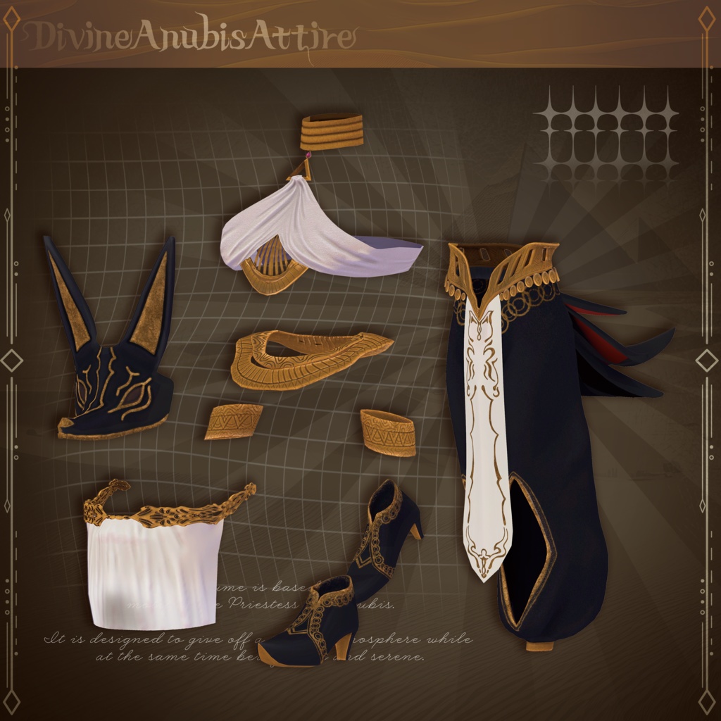 【20アバター対応】Divine Anubis Attire【MA対応】