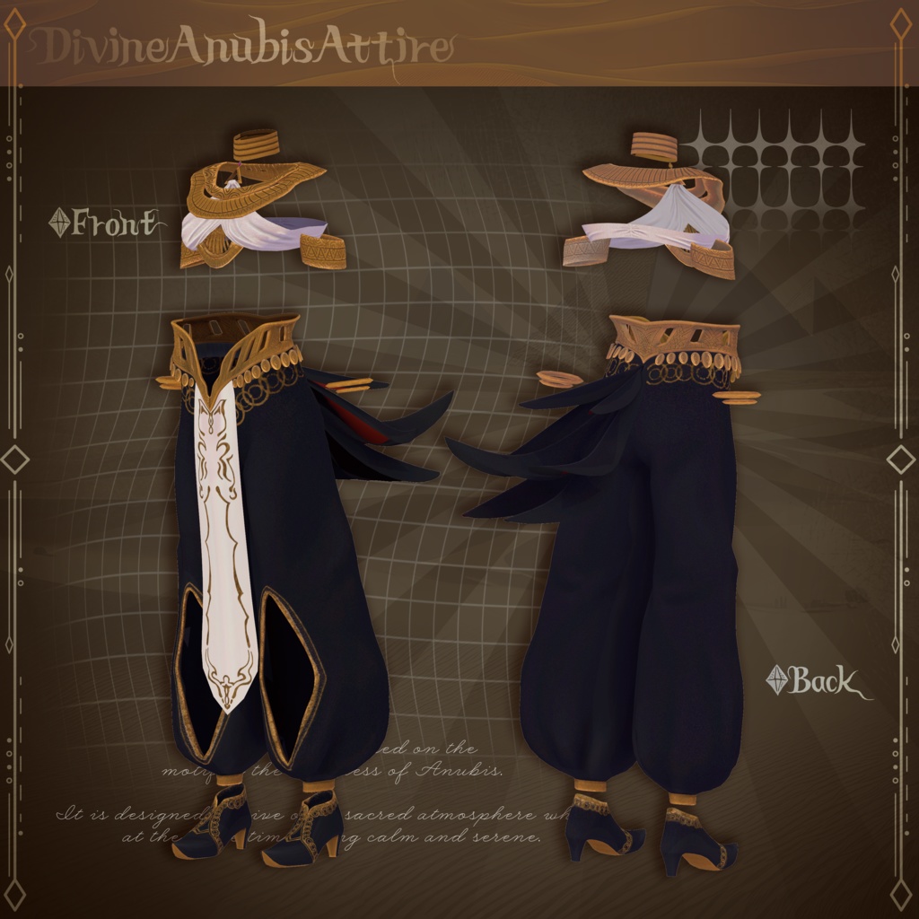 【20アバター対応】Divine Anubis Attire【MA対応】