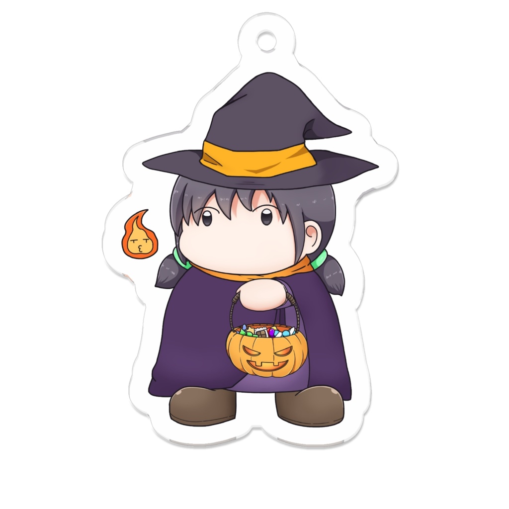 モネのアクリルキーホルダー　モネ(ハロウィーン)＆ウィスプ(期間限定販売)