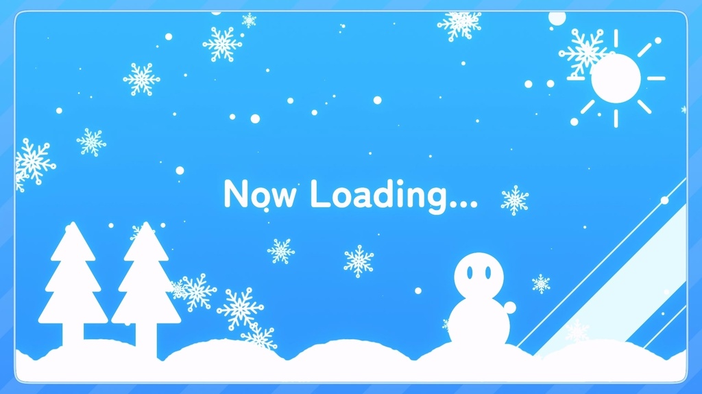 【配信者向け】待機画面 - 雪サンプル01
