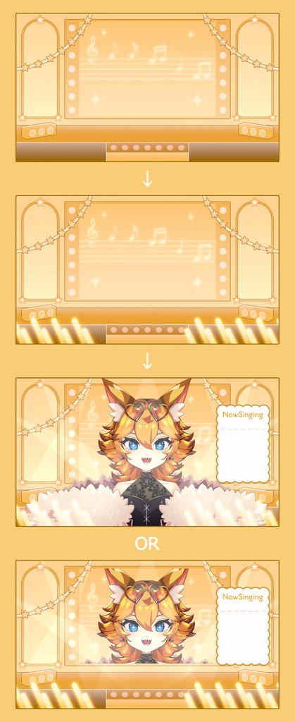 【VTuber向け】動く配信画面 - ライブステージ01