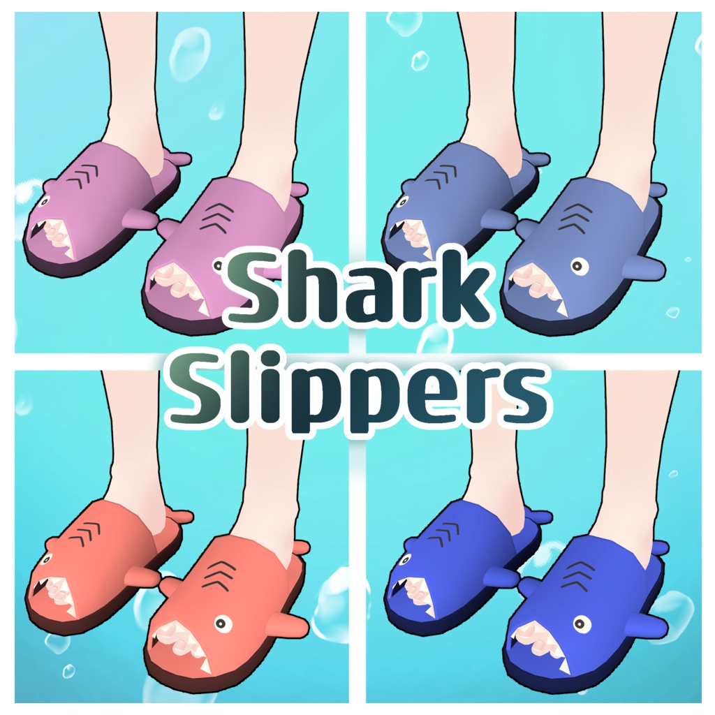 [舞夜] FBX for Maya / Shoes Shark Slippers