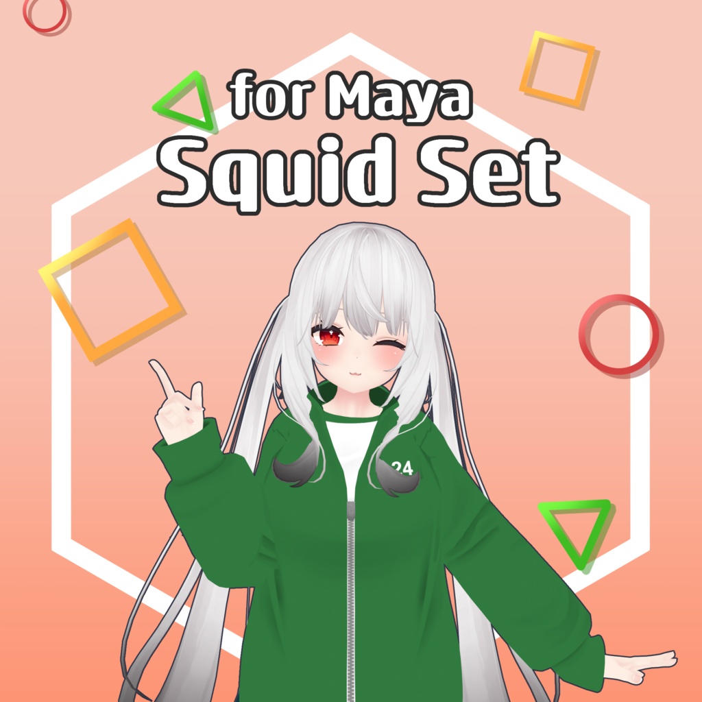 [舞夜] FBX for Maya / SquidGame Unifrom ( female)