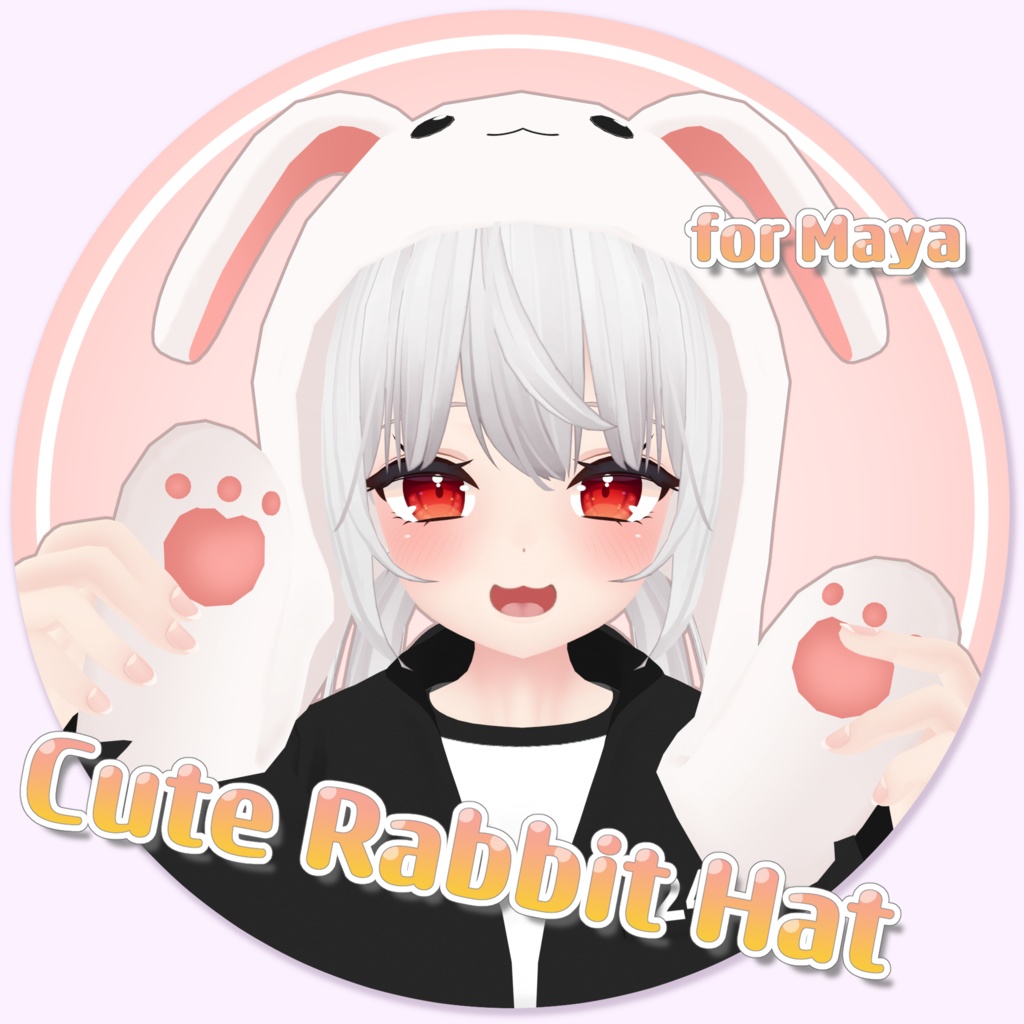 [舞夜] Hat FBX for Maya / Rabbit Hat / Bunny
