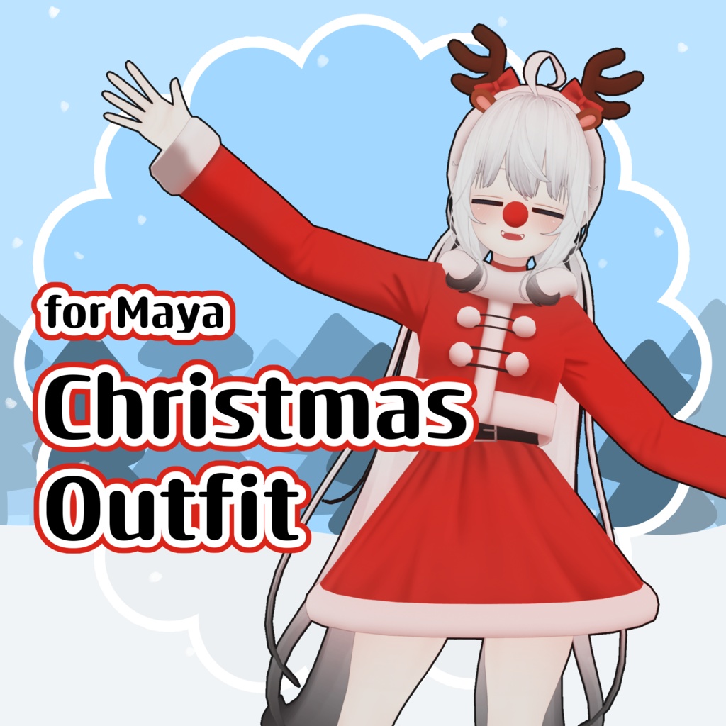 [舞夜] SantaClaus FBX for Maya / Christmas Oufit
