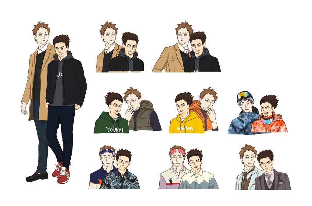 スケジュールシール_白鳥沢私服