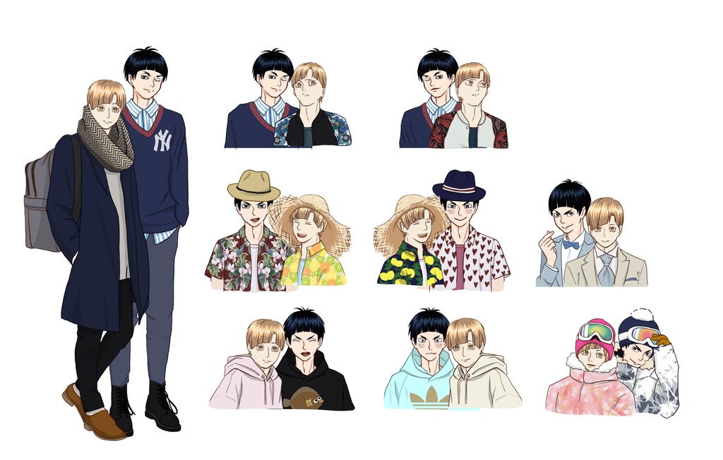 スケジュールシール_白鳥沢私服