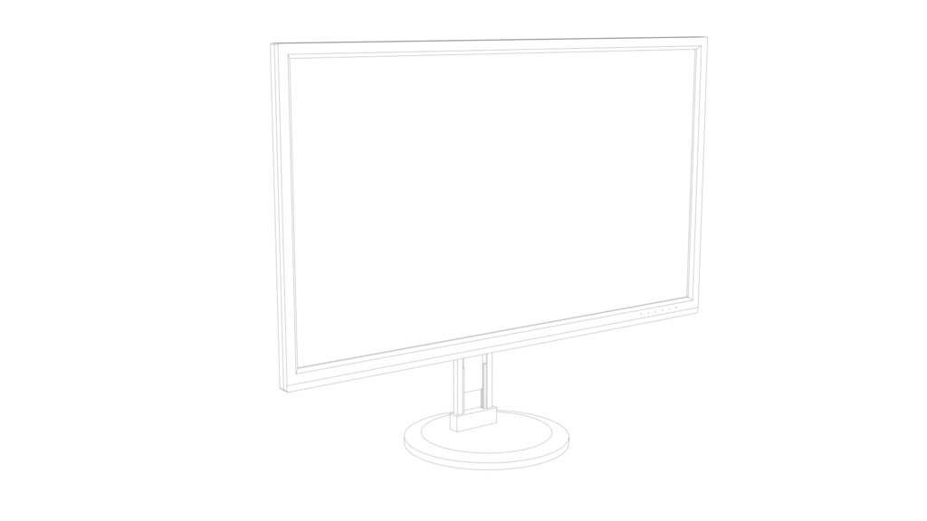 可憐の31.5インチモニタ 線画用
