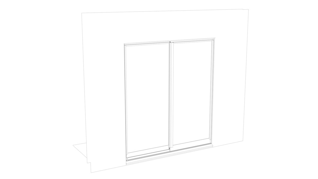 可憐のテラス戸 線画用