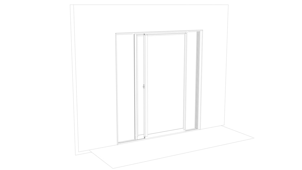 可憐のテラス戸 線画用