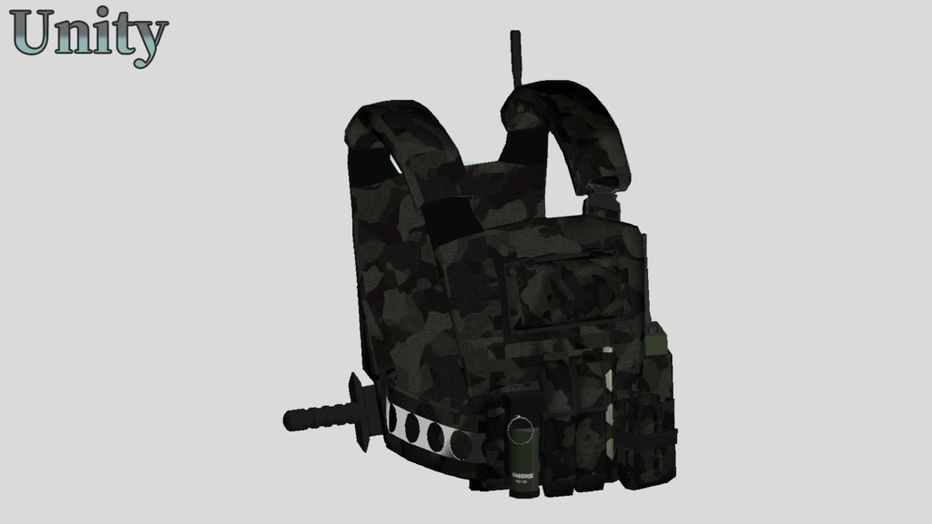 【VRC想定】プレートキャリア_ブラックカモ