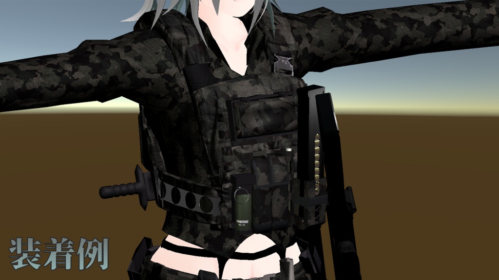 【VRC想定】プレートキャリア_ブラックカモ