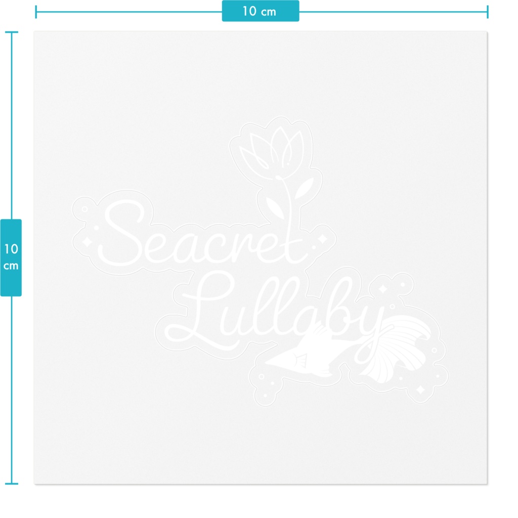 Seacret Lullaby(白) クリアステッカー