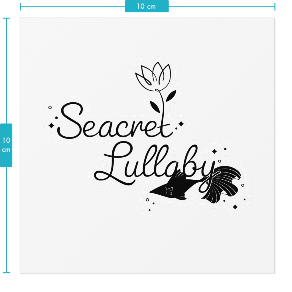 Seacret Lullaby(黒) クリアステッカー