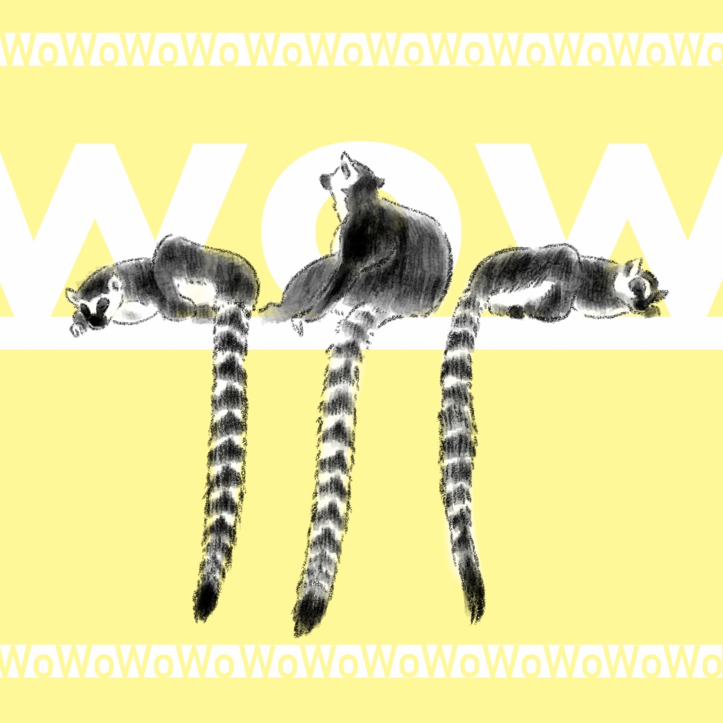 エコバッグ【ワオキツネザル】