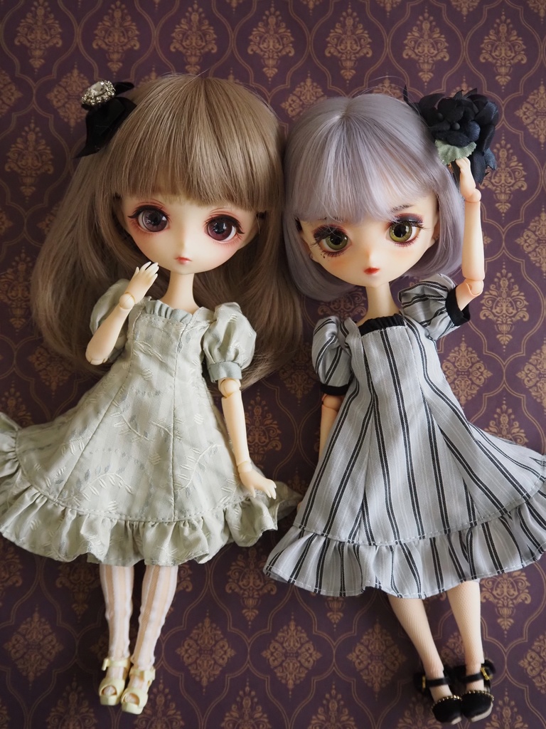 ストライブワンピース(半袖)